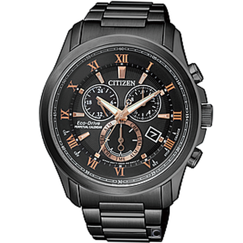 CITIZEN 光動能雙時區萬年曆限定腕錶(BL5545-50E)43mm