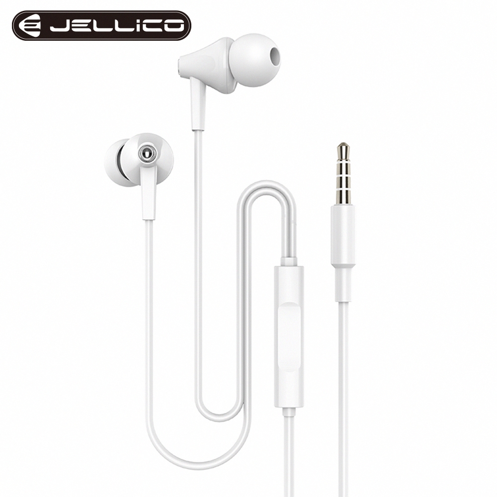 【JELLICO】電競系列 輕巧好音質線控入耳式耳機 白/JEE-CT22-WT