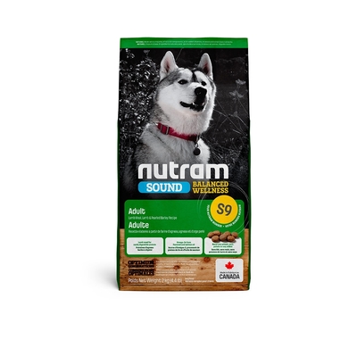 Nutram紐頓_均衡健康S9成犬2kg 羊肉+南瓜 犬糧 狗飼料