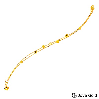 JoveGold漾金飾 可圈可點黃金手鍊-雙鍊款