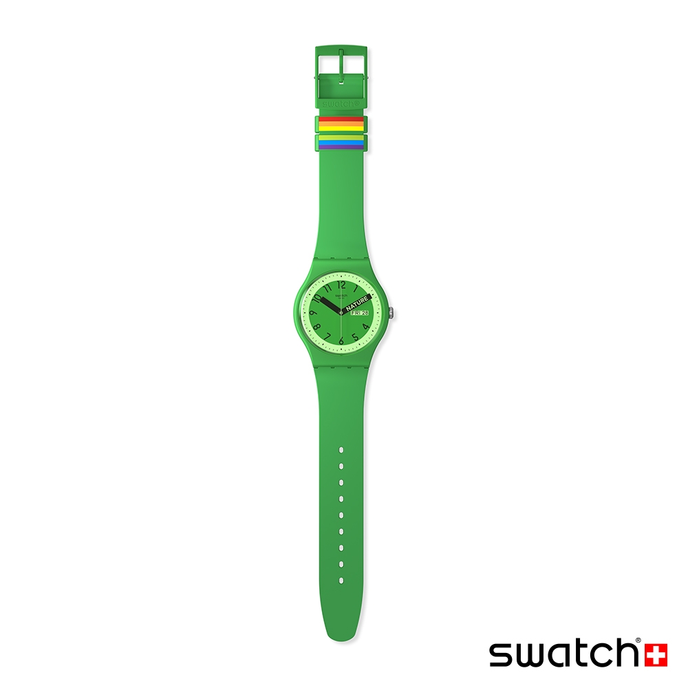 Swatch New Gent 原創系列手錶PROUDLY GREEN (41mm) 男錶女錶| Swatch