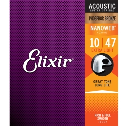 ELIXIR EXXF-16002 Nanoweb 磷青銅民謠吉他套弦