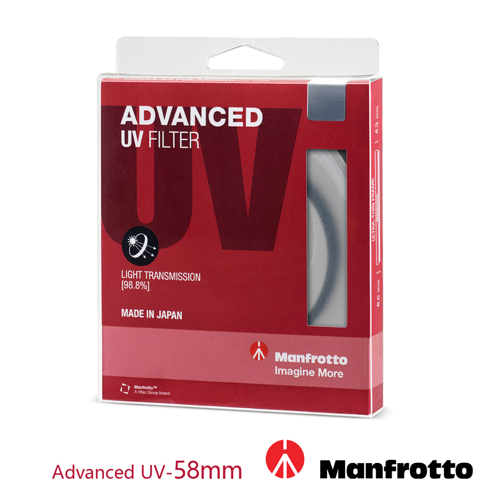 Manfrotto 58mm UV鏡 Advanced 濾鏡系列