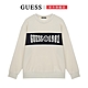 【GUESS】美式休閒LOGO撞色圓領長袖T-兩色任選 product thumbnail 1