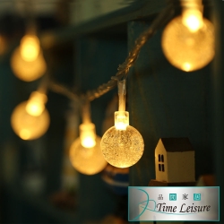 Time Leisure LED派對佈置/耶誕聖誕燈飾燈串(水晶燈/暖白/4M)