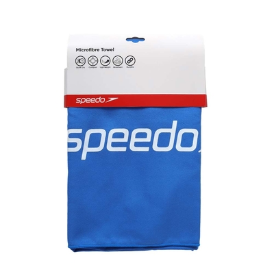 SPEEDO 超細纖維吸水巾-毛巾 游泳 戲水 SD800413717444 藍白