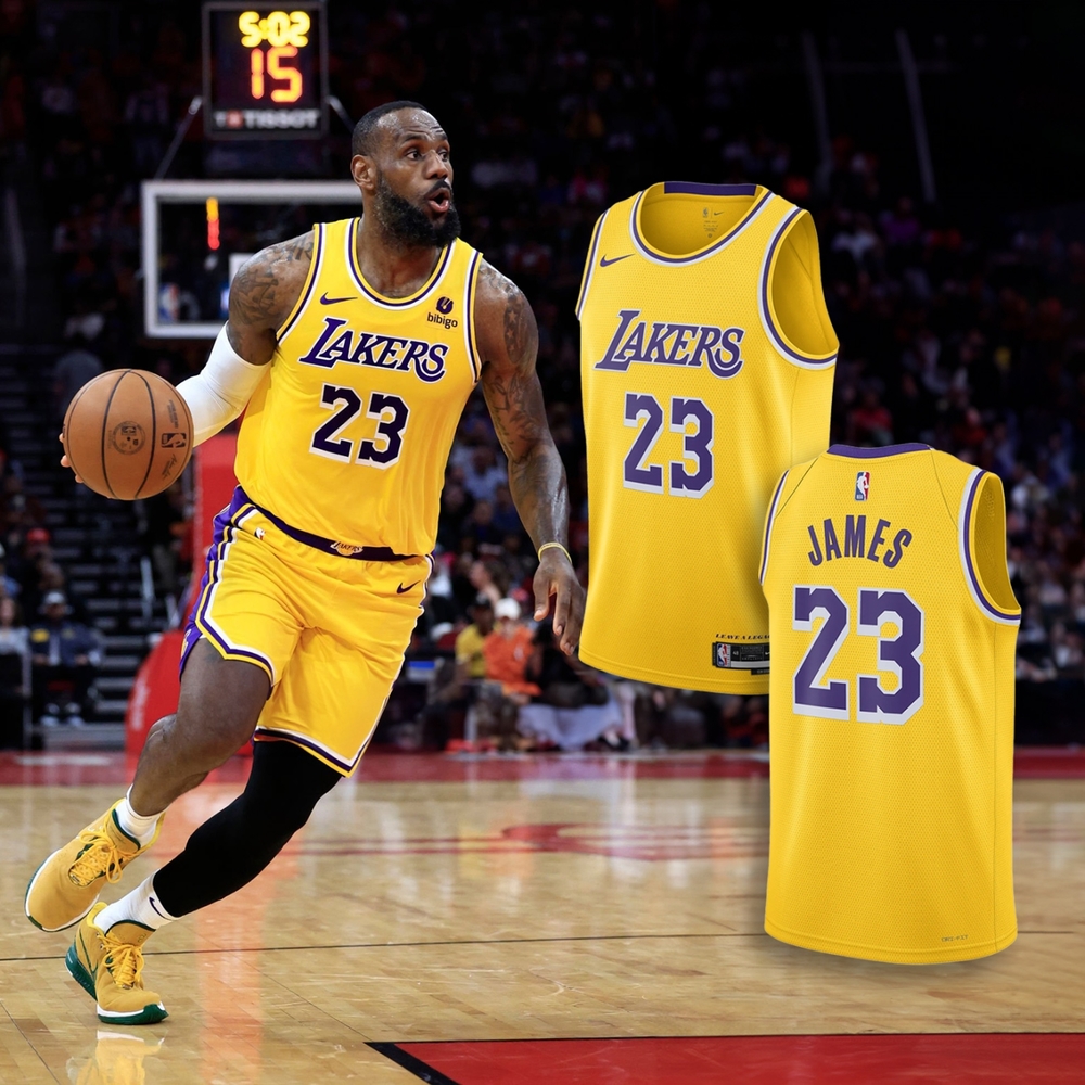 Nike 球衣 NBA Swingman 黃 紫 洛杉磯湖人 LAL 詹姆斯 23 LBJ 運動背心 DN2009-733