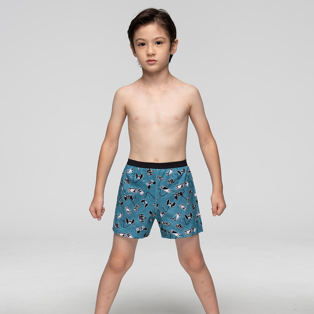 DADADO-宅男一族 110-130男童內褲(藍灰) 品牌推薦-舒適寬鬆-GC2212LB