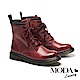 短靴 MODA Luxury 率性經典牛皮綁帶馬汀馬丁中筒短靴－紅 product thumbnail 1