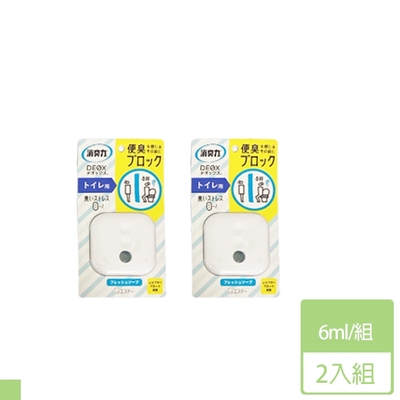 ST雞仔牌 消臭力 DEOX 廁所芳香除臭劑 清新皂香 藍 6ml 2入(放置型補充)2入組