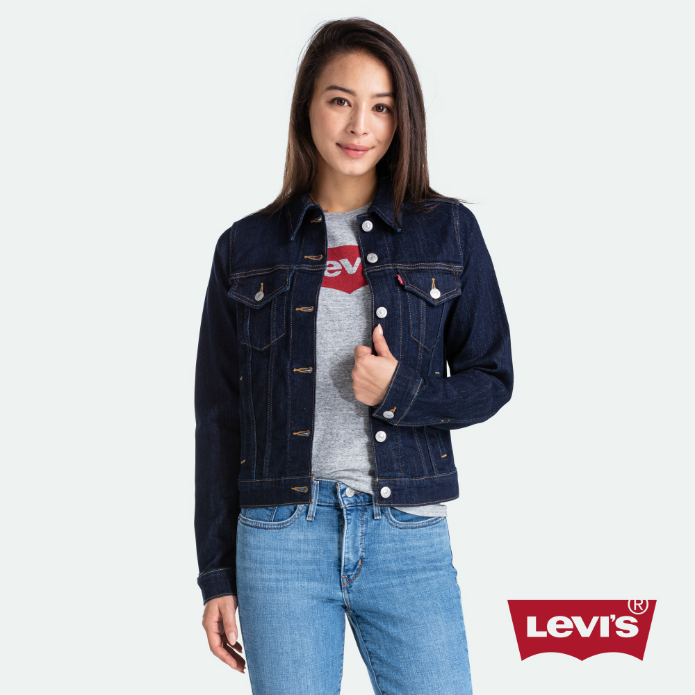 Levis 女款 牛仔外套 Original 經典修身版型 原色基本款 彈性布料