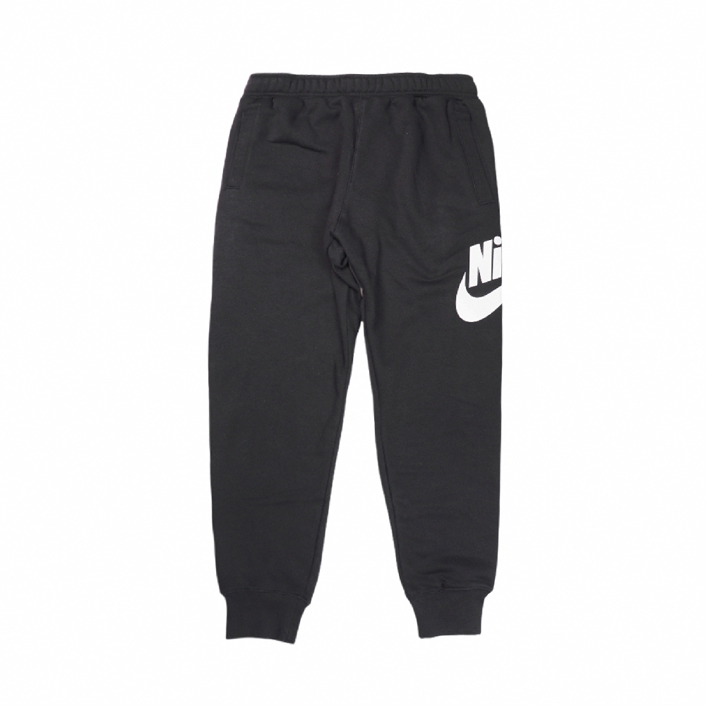 Nike 長褲Essentials+ Fleece Pants NSW 起絨 針織面料 抽繩 縮口褲 黑 白 DD5024-010