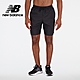 [New Balance]吸濕排汗9吋平織短褲_男性-黑色_黑色_AMS31014BK product thumbnail 1