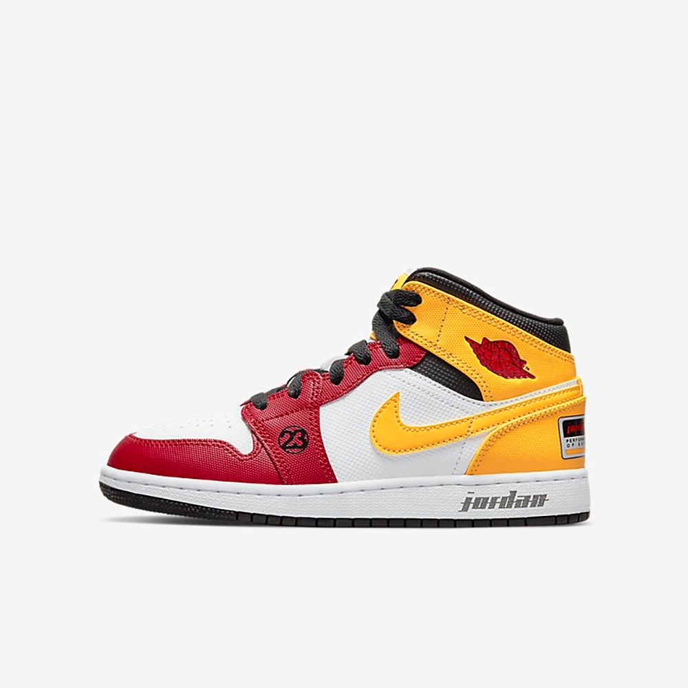 Nike AIR JORDAN 1 MID SE (GS)大童休閒鞋-紅黃-DJ0336067 | NIKE