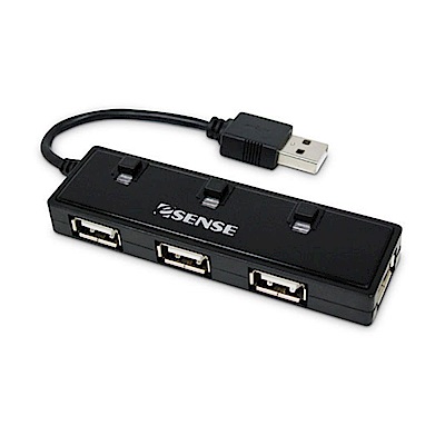 Esense U4 迷你4-PORT USB2.0 HUB集線器(01-GPH366)