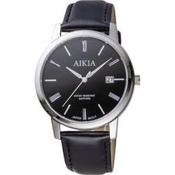 AIKIA 簡約沉穩紳士腕錶-3A2312WBT/黑40mm