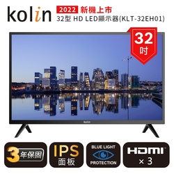 【Kolin 歌林】32型HD LED低藍光液晶顯示器(KLT-32EH01不含視訊盒)