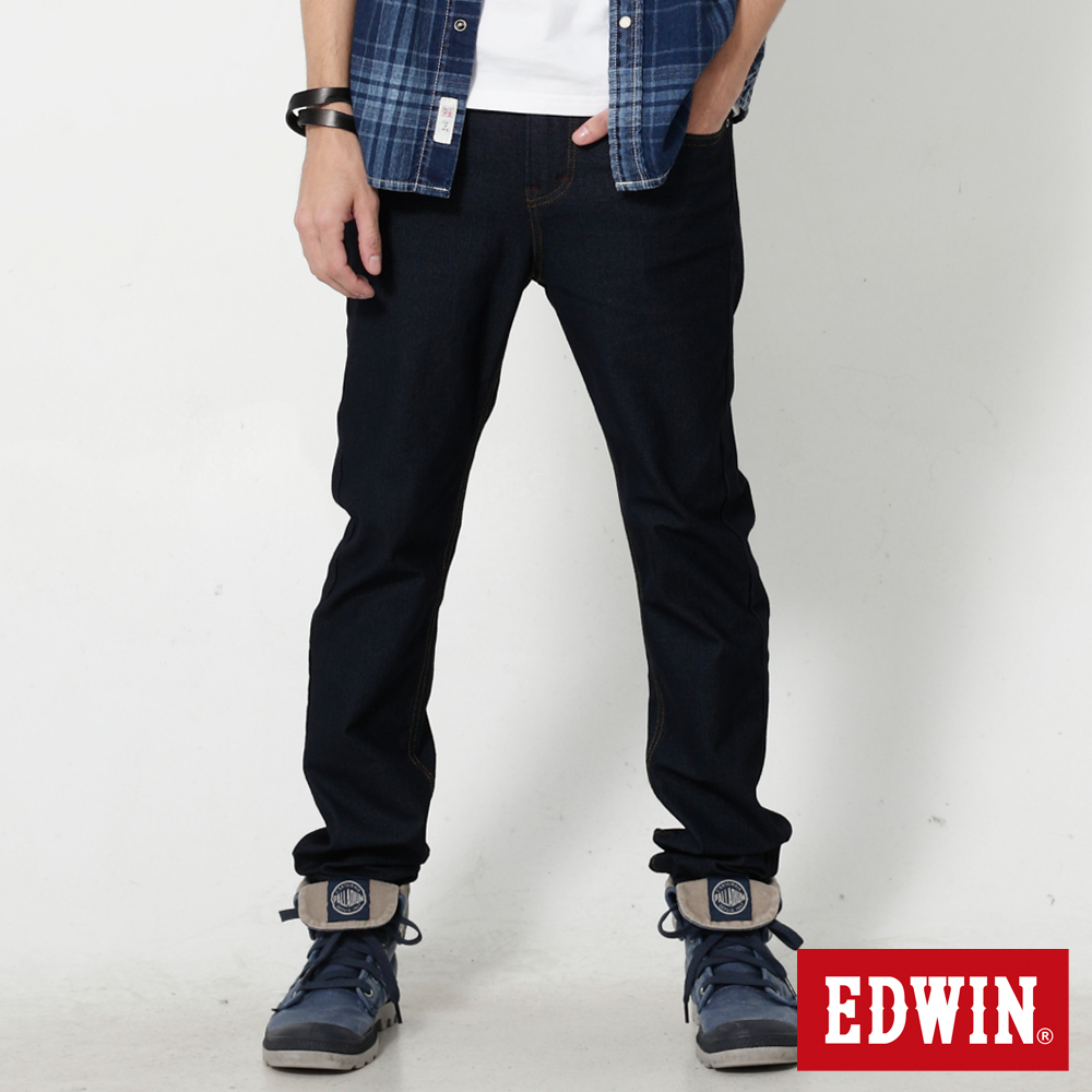 EDWIN 迦績褲 JERSEYS X EDGE窄直筒牛仔褲-男-原藍色
