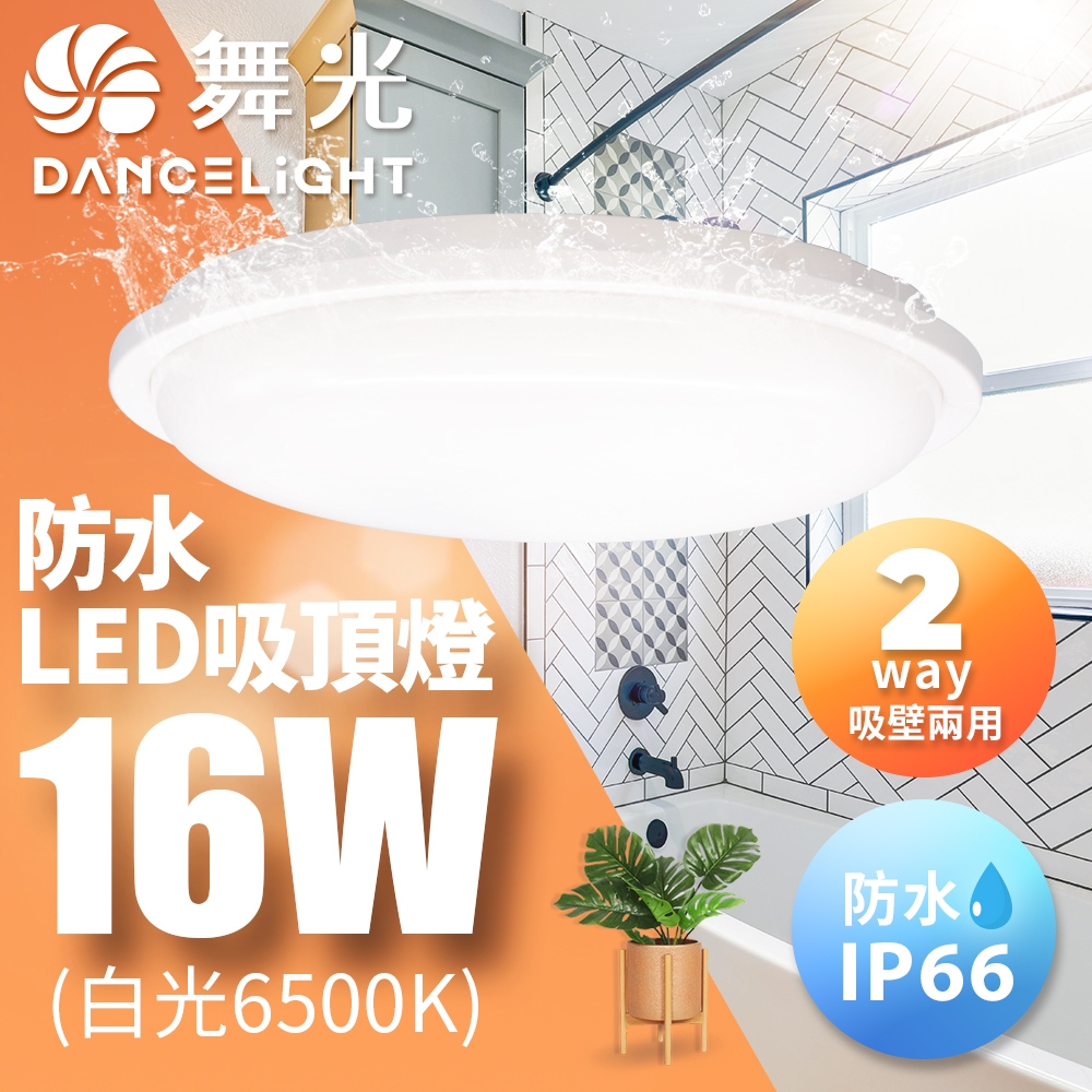 舞光 LED 防水膠囊吸頂燈 2-3坪 16W IP66(白光/黃光)