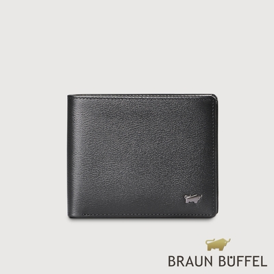 【BRAUN BUFFEL 德國小金牛】台灣總代理 波索-A 5卡透明窗皮夾-黑色/BF519-316-BK