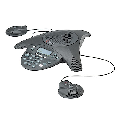 Polycom SoundStation 2EX+2Mics語音會議話機(有LCD/麥克風)