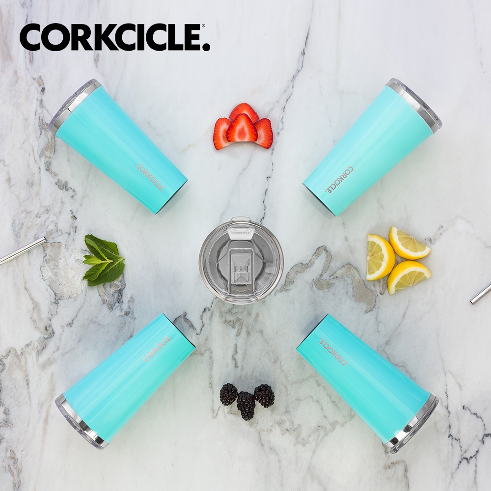 美國CORKCICLE Classic系列三層真空寬口杯/保溫隨行杯700ml-土耳其藍