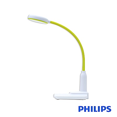 Philips 飛利浦 晶旭可充電座夾兩用LED檯燈66024(綠色)