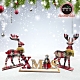 交換禮物-摩達客 木質蘇格蘭格紋風彩繪聖誕擺飾(XMAS英文字牌+麋鹿一對組/三入組合) product thumbnail 1