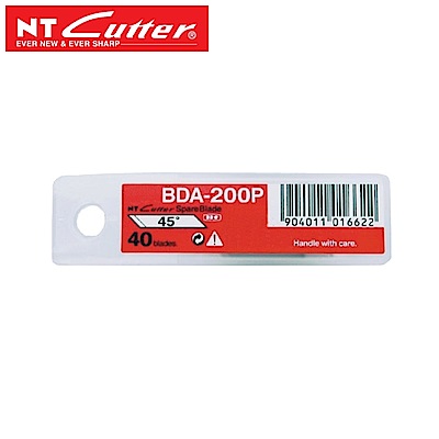 日本NT Cutter筆刀替刃 筆刀刀片BDA-200P刀片(45°替刃45度;40入)適D-300P,D-400P..