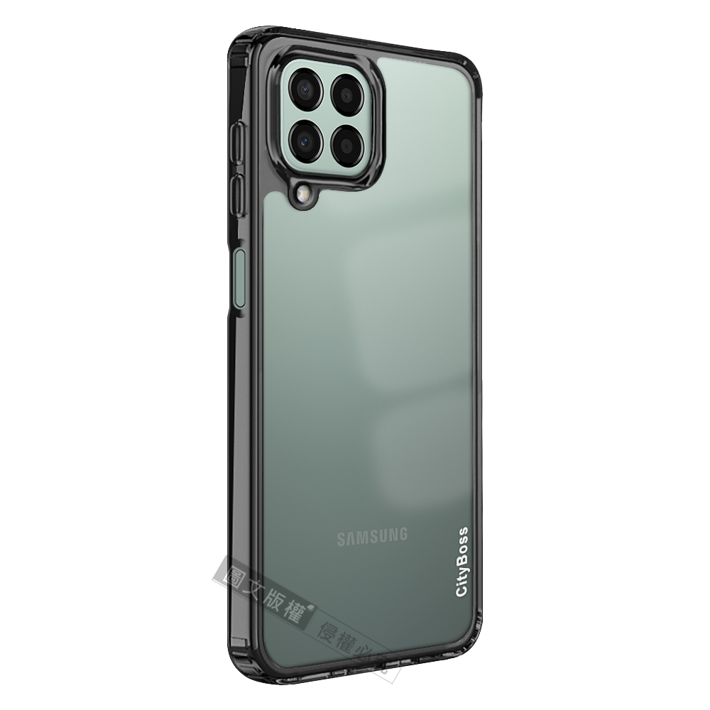 CITY晶鑽彩盾 三星 Samsung Galaxy M33 5G 抗發黃透明殼 氣囊軍規防摔殻 手機殼(曜石黑)