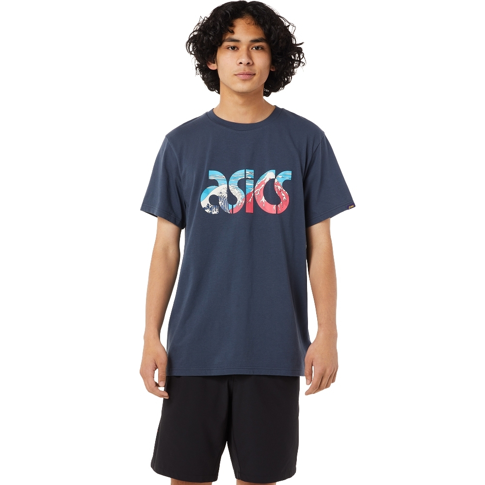 ASICS 亞瑟士LOGO圖案短袖上衣男款運動休閒服2201A066-020 | ASICS