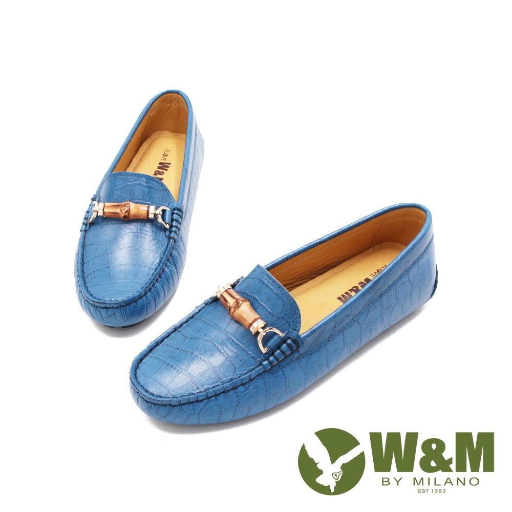 W&M(女)內增高竹飾莫卡辛鞋 女鞋-水藍(另有淺米)