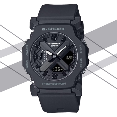 CASIO 卡西歐 G-SHOCK 未來時尚 小巧纖薄雙顯錶-黑色 GA-2300-1A 防水200米