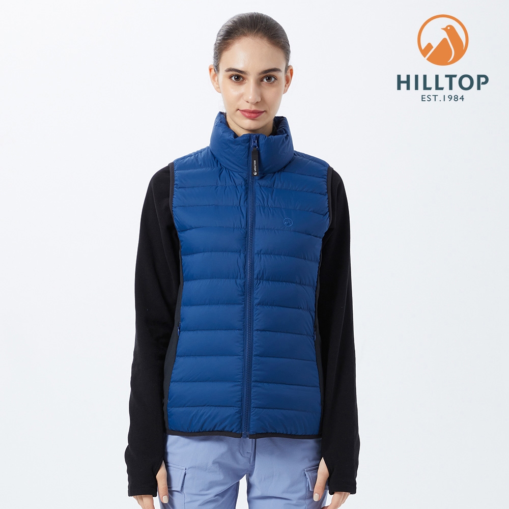 Hilltop 山頂鳥 Polartec Power Stretch 女款保暖蓄熱羽絨背心 PF25XFH1 藍