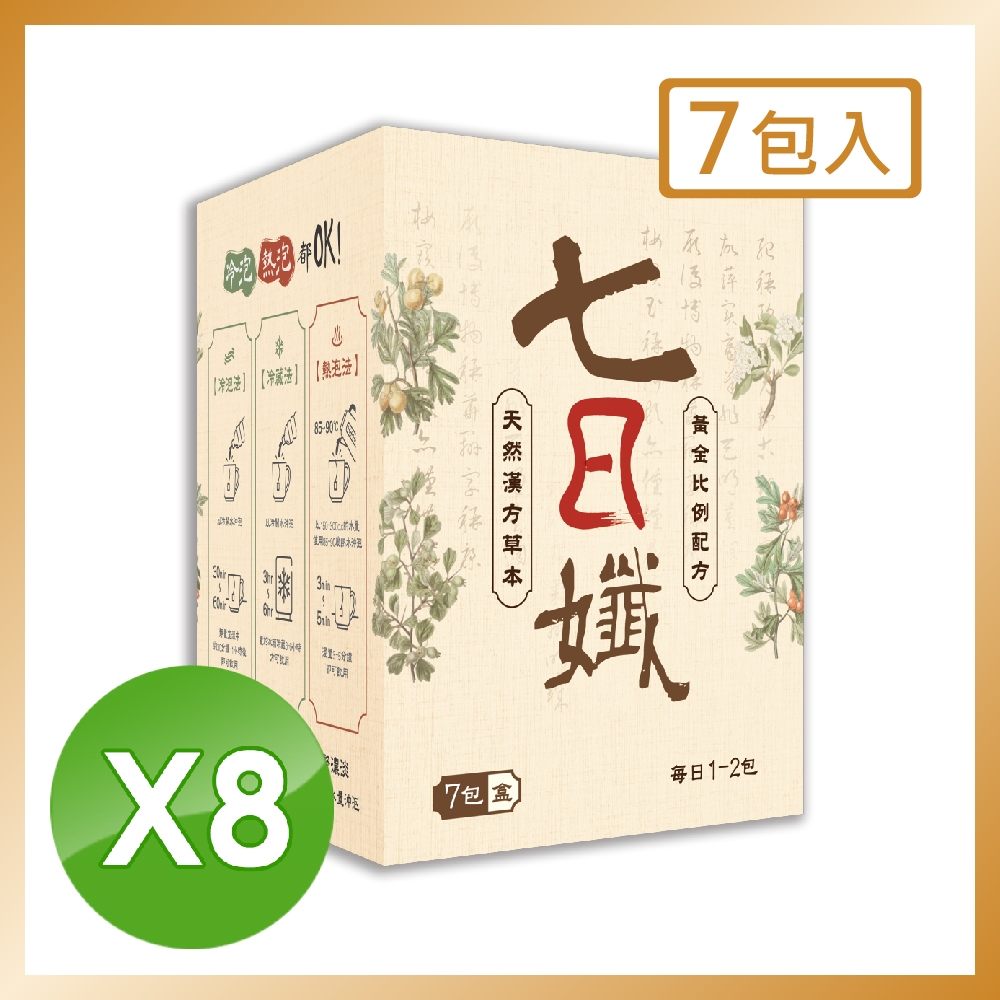 【家家生醫】七日孅-孅體茶包-8盒/7包(中山附醫中西整合 林榮志醫師 專業研發)