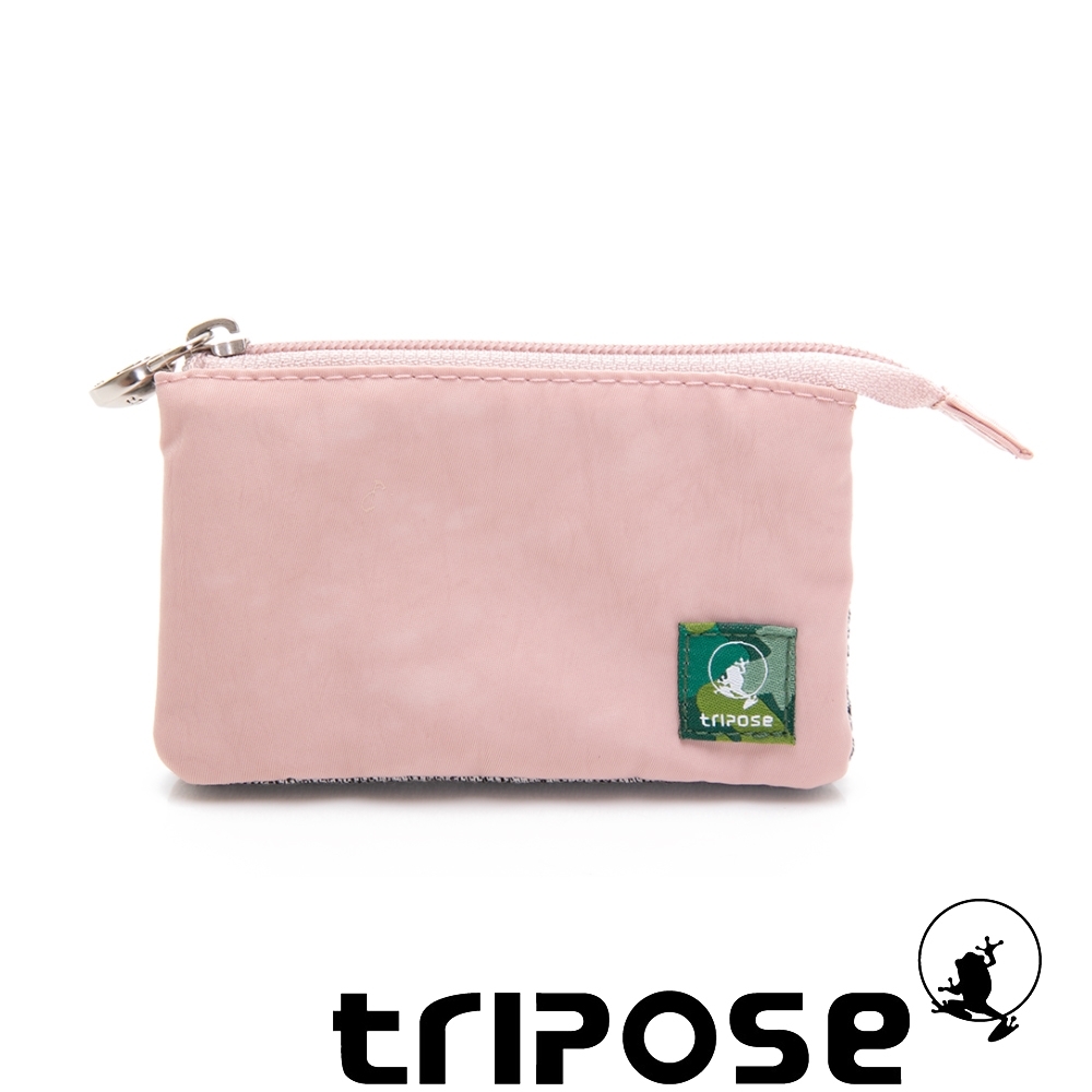 tripose 漫遊系列岩紋簡約微旅萬用零錢包 玫瑰粉