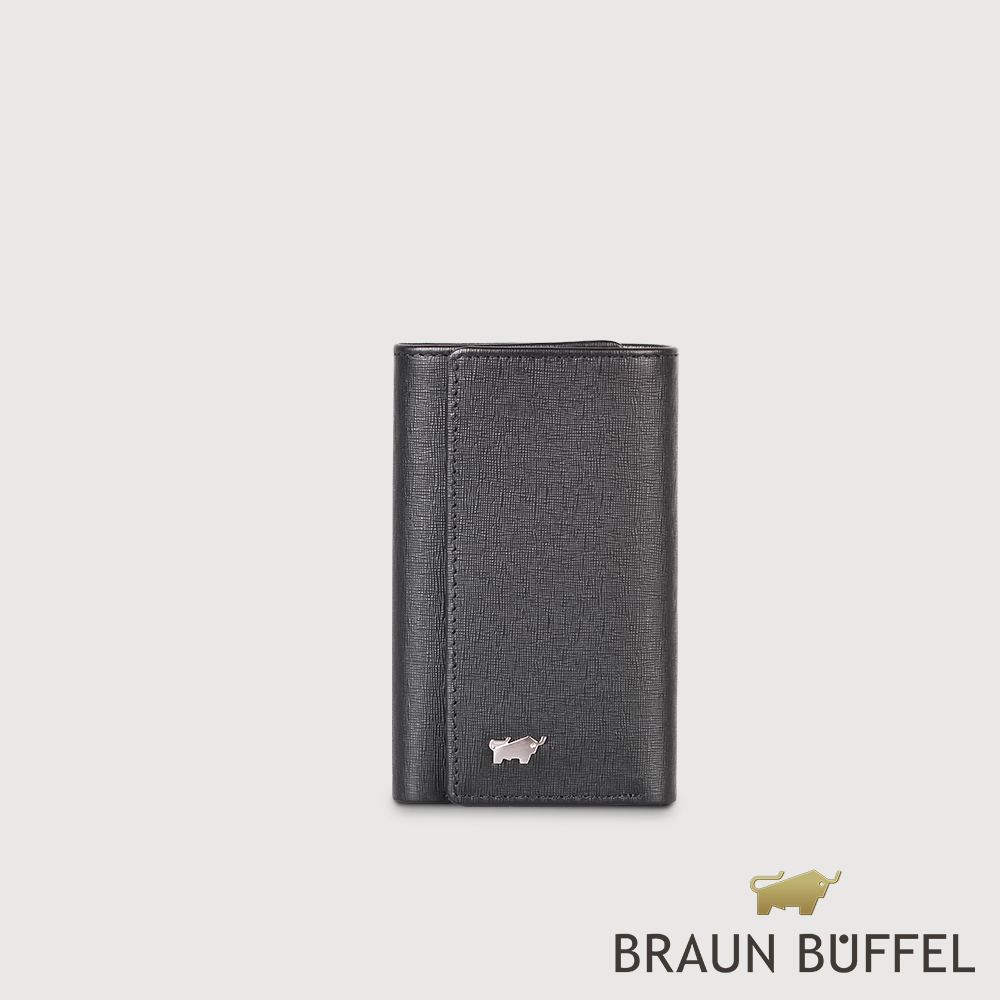 【BRAUN BUFFEL 德國小金牛】台灣總代理 瓦拉頓 鎖包-黑色/BF397-110-BK