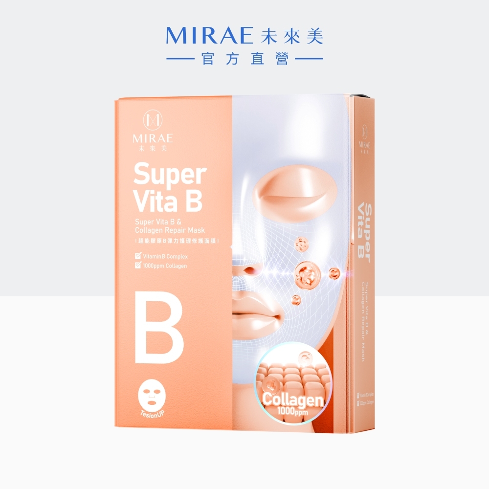 【MIRAE未來美】超能膠原B彈力護理修護面膜(4片/盒)