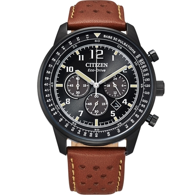 CITIZEN 星辰 飛行時尚光動能計時腕錶-CA4505-12E