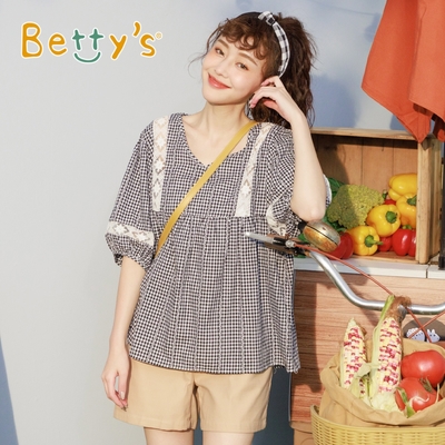 betty’s專櫃款　口袋釦子裝飾休閒短褲 (卡其)