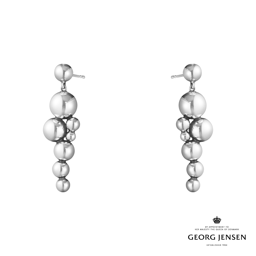 Georg Jensen 喬治傑生 MOONLIGHT GRAPES 硫化純銀耳環