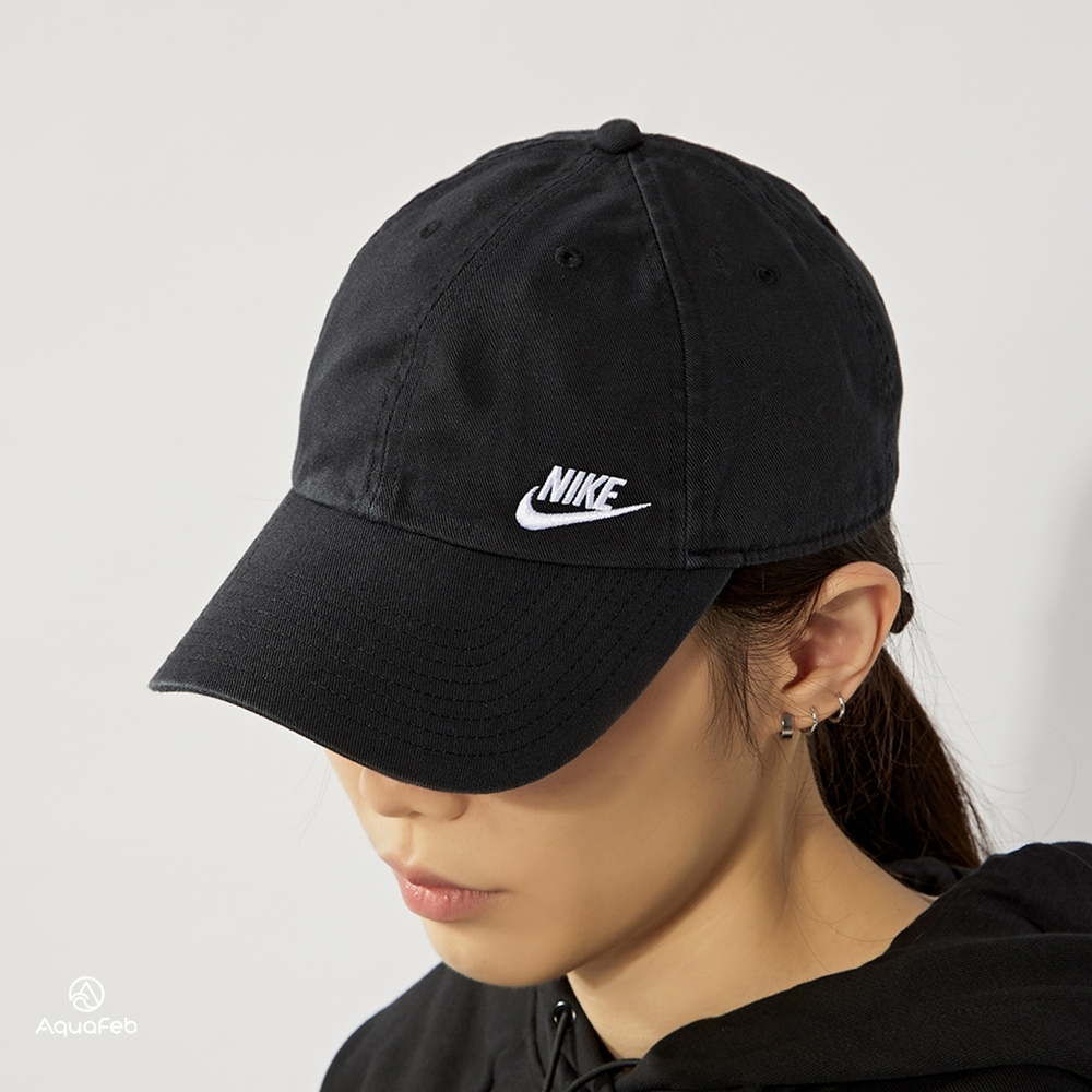 Nike Heritage86 黑色 經典 刺繡 小LOGO 休閒 棒球帽 鴨舌帽 老帽 AO8662-010