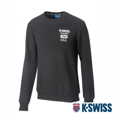 K-SWISS 1966 Sweatshirt圓領長袖上衣-男-黑