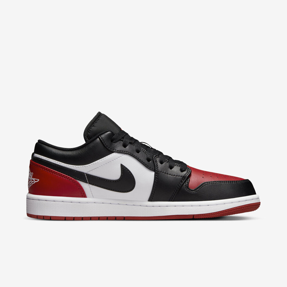 Nike Air Jordan 1 Low [553558-161] 男休閒鞋喬丹低筒黑紅腳趾AJ1 白