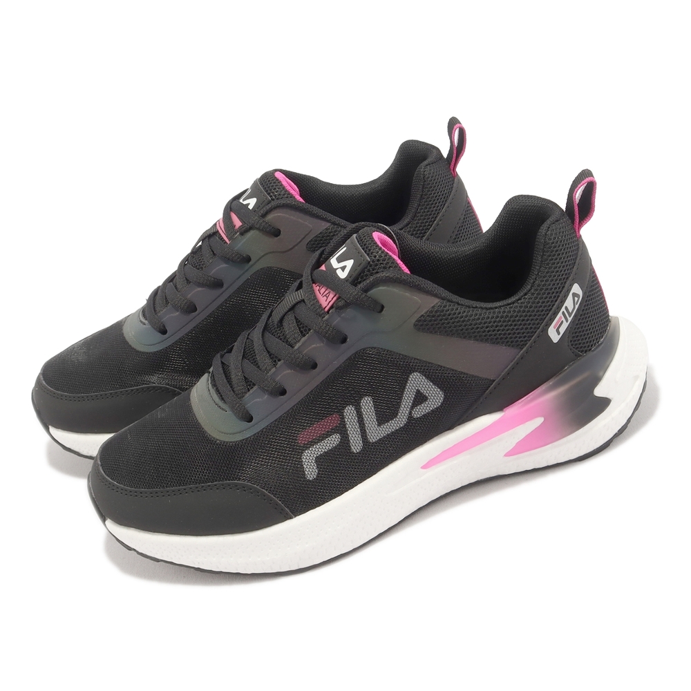 Fila 慢跑鞋 Cruise 女鞋 黑 粉白 路跑 基本款 舒適 支撐 路跑 運動鞋 5J309X021