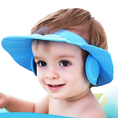兒童專用洗頭帽童浴帽(隨機顏色兩入)