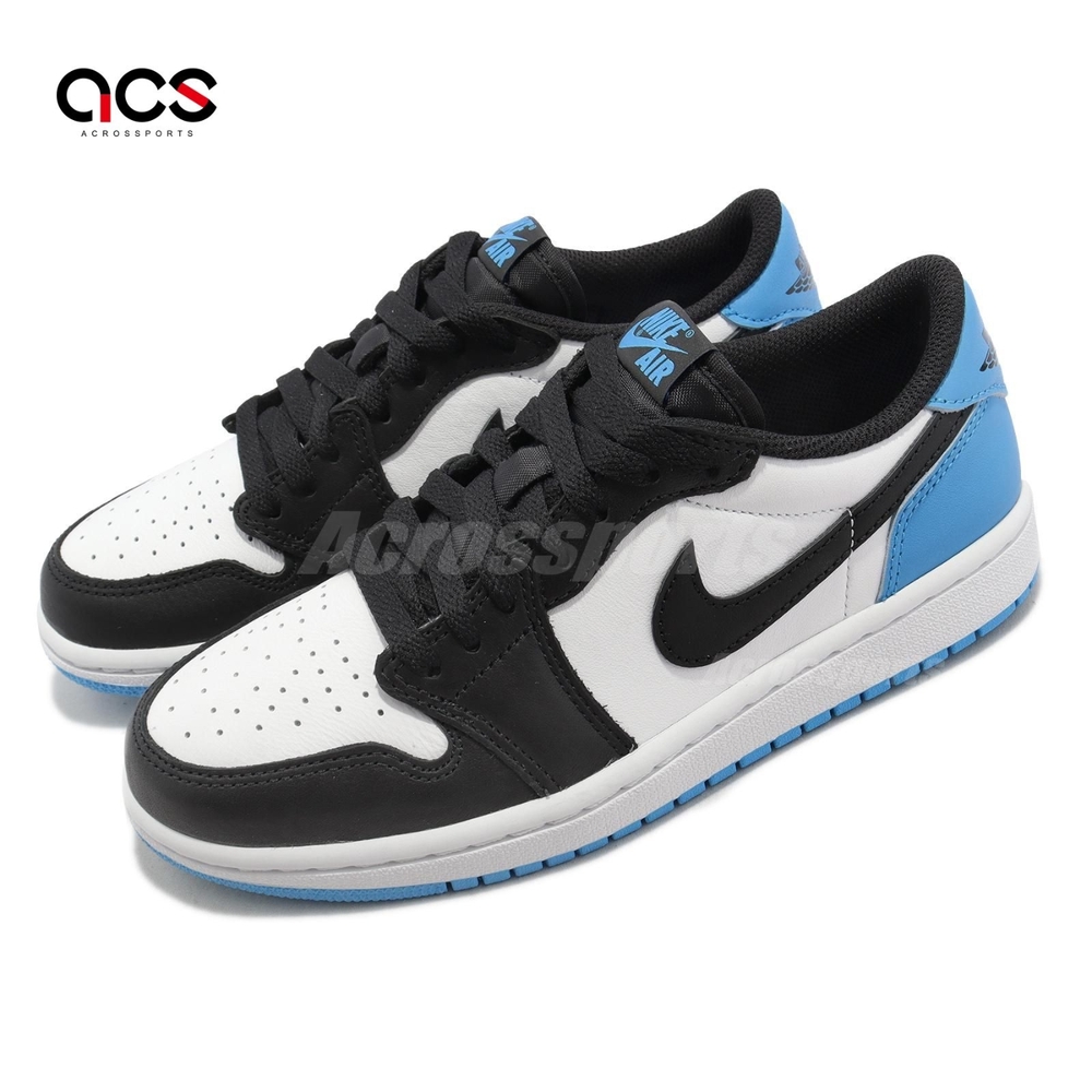 Nike 休閒鞋Air Jordan 1 Retro Low OG UNC 黑白藍AJ1 女鞋CZ0775-104