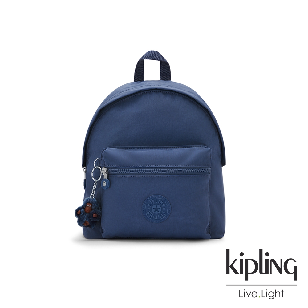 Kipling 極地冰海深藍造型簡約後背包-REPOSA