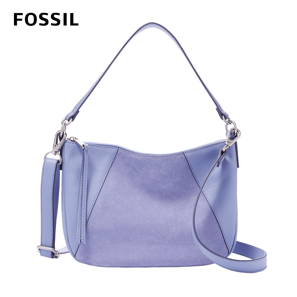 FOSSIL Skylar 真皮手提側背兩用包-薰衣草紫 SHB2835550