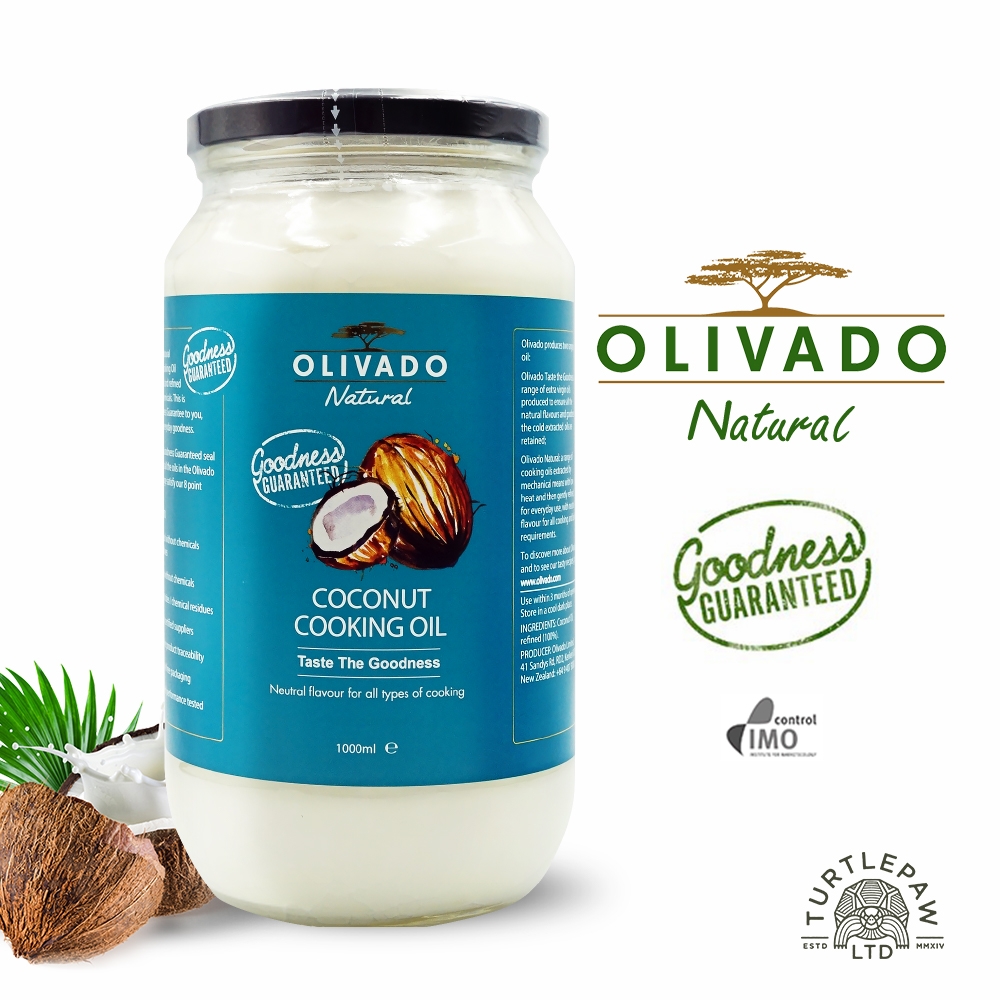 【Olivado】紐西蘭原裝進口椰子油1瓶(1000毫升)